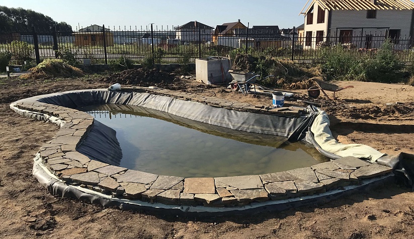 Строительство искусственного водоема в КП Ельдигино, Пушкинский район