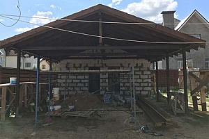 Строительство навеса с хоз-блоком в Новодарьино